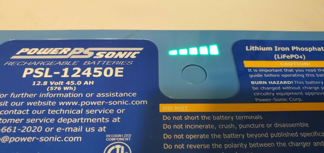 USED Power Sonic PSL-12450E Lithium Iron Phosphate Battery Medical Grade Packs